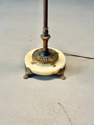 American Art Deco Brass & Onyx Floor Lamp by Artistic Brass & Bronze Works, c.1930's