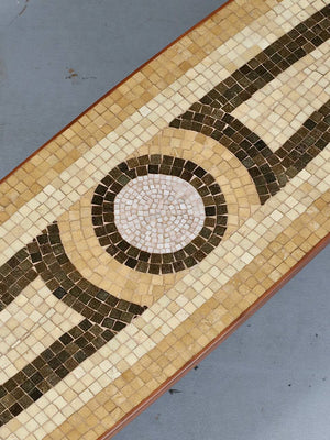 Mid Century Modern Geometric Mosaic Tile Top Coffee Table, c.1960's