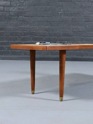 Mid Century Modern Geometric Mosaic Tile Top Coffee Table, c.1960's