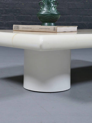 Italian Modern Coffee Table With Double Pedestal Base, c.1980's