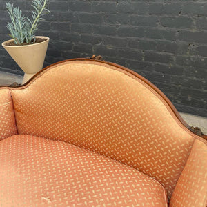 Vintage Antique Carved Love Seat Sofa, c.1940’s