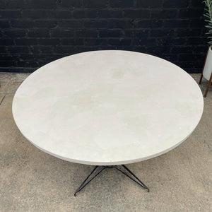 Vintage Iron Dining Set with Swivel Chairs with Composite Top, c.1960’s