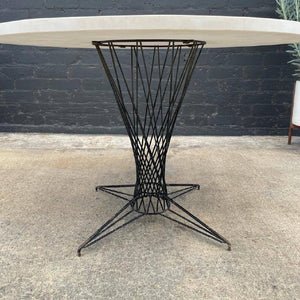 Vintage Iron Dining Set with Swivel Chairs with Composite Top, c.1960’s