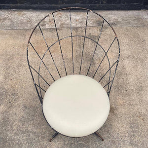 Vintage Iron Dining Set with Swivel Chairs with Composite Top, c.1960’s