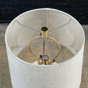 Pair of Mid-Century Modern Ceramic Table Lamps with New Linen Shades, c.1960’s
