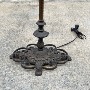 Antique Floor Lamp with Original Shade, c.1950’s