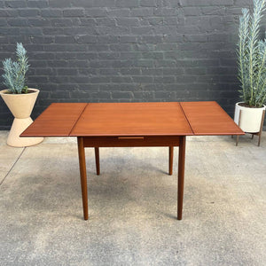 Danish Modern Teak Expanding Square Draw-Leaf Dining Table c.1960’s