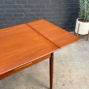 Danish Modern Teak Expanding Square Draw-Leaf Dining Table c.1960’s