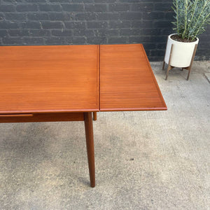 Danish Modern Teak Expanding Square Draw-Leaf Dining Table c.1960’s