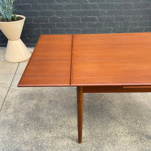 Danish Modern Teak Expanding Square Draw-Leaf Dining Table c.1960’s