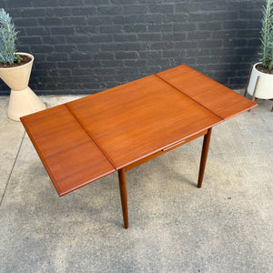 Danish Modern Teak Expanding Square Draw-Leaf Dining Table c.1960’s