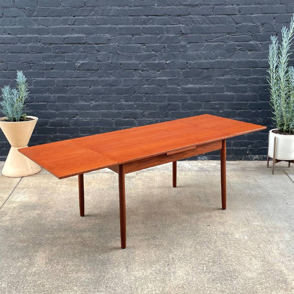 Danish Modern Teak Expanding Draw-Leaf Dining Table c.1960’s