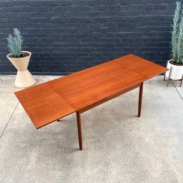 Danish Modern Teak Expanding Draw-Leaf Dining Table c.1960’s