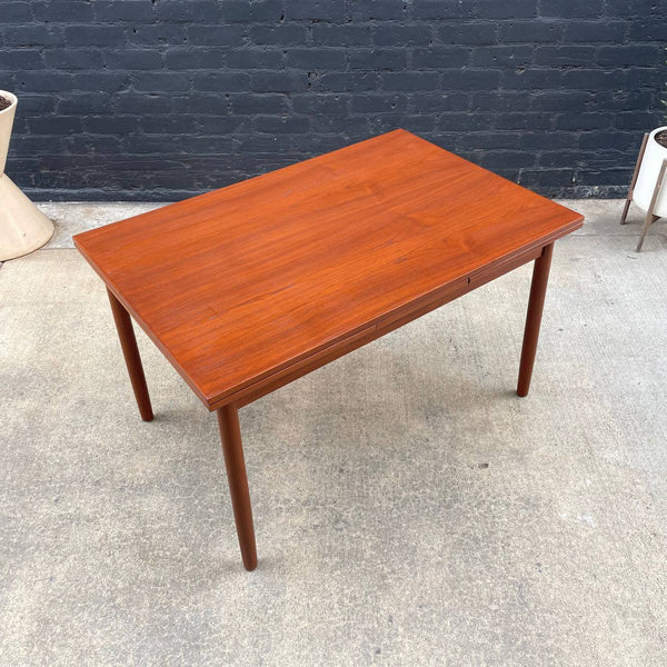 Danish Modern Teak Expanding Draw-Leaf Dining Table c.1960’s