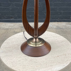 Mid-Century Modern Sculpted Walnut Table Lamp, c.1960’s
