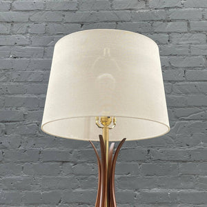 Mid-Century Modern Sculpted Walnut Table Lamp, c.1960’s