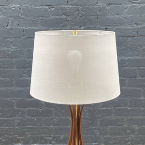 Mid-Century Modern Sculpted Walnut Table Lamp, c.1960’s