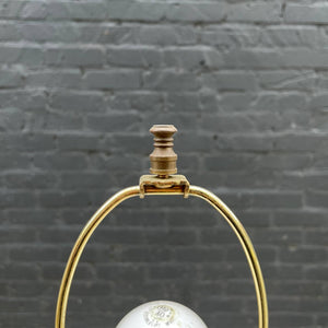 Mid-Century Modern Sculpted Marble Table Lamp with Gold Leaf Base, c.1960’s