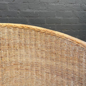 Vintage Mid-Century California Modern Lotus Wicker Chair by Miller Fong, c.1960’s