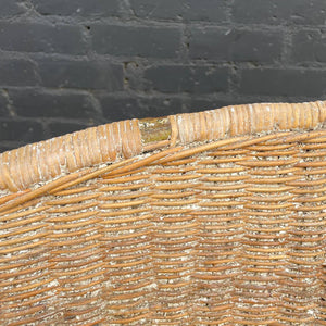 Vintage Mid-Century California Modern Lotus Wicker Chair by Miller Fong, c.1960’s