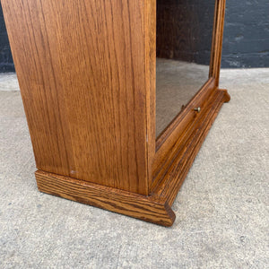 Vintage Tall Barristers Oak & Glass Bookcase Shelf, c.1970’s