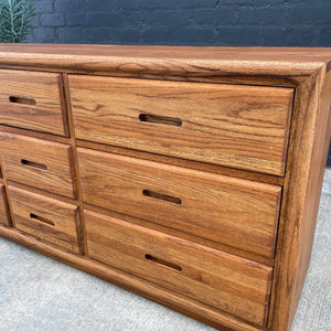 Mid-Century Modern Oak 9-Drawer Dresser, c.1970’s