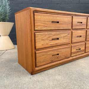 Mid-Century Modern Oak 9-Drawer Dresser, c.1970’s