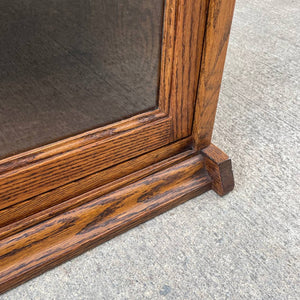 Vintage Short Barristers Oak & Glass Bookcase Shelf, c.1970’s