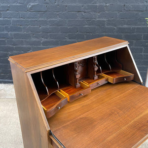 Vintage American Oak Drop-Down Oak Desk with Claw Feet, c.1950’s