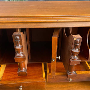 Vintage American Oak Drop-Down Oak Desk with Claw Feet, c.1950’s
