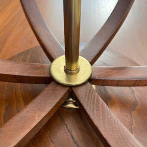 Vintage Mid-Century Modern Sculpted Walnut & Brass Table Lamp, c.1960’s