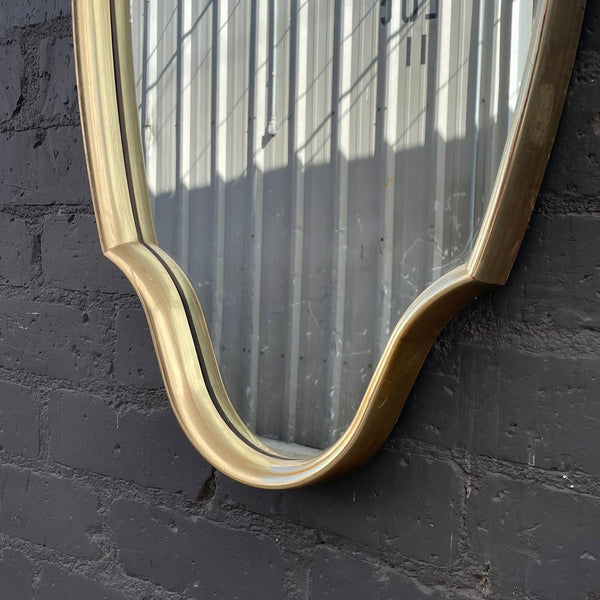 Vintage Mid-Century Modern Brass Wall Mirror, c.1960’s