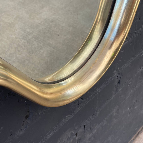Vintage Mid-Century Modern Brass Wall Mirror, c.1960’s