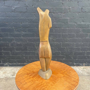Vintage Mid-Century Modern Brass Abstract Nude Sculpture , c.1960’s