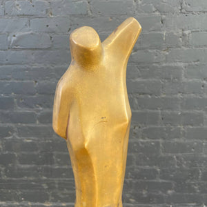 Vintage Mid-Century Modern Brass Abstract Nude Sculpture , c.1960’s