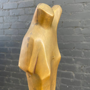Vintage Mid-Century Modern Brass Abstract Nude Sculpture , c.1960’s