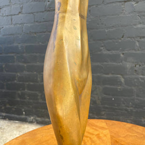 Vintage Mid-Century Modern Brass Abstract Nude Sculpture , c.1960’s