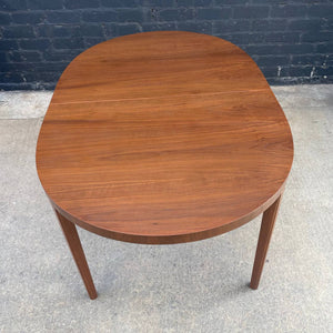 Large Vintage Mid-Century Modern Expanding Walnut Dining Table, c.1950’s