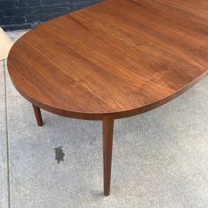 Large Vintage Mid-Century Modern Expanding Walnut Dining Table, c.1950’s