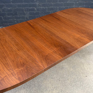 Large Vintage Mid-Century Modern Expanding Walnut Dining Table, c.1950’s