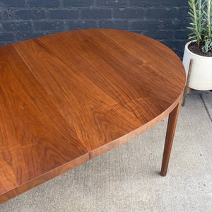 Large Vintage Mid-Century Modern Expanding Walnut Dining Table, c.1950’s