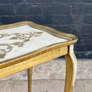 Set of Antique Gilded Wood Florentine Italian Nesting Tables, c.1950’s