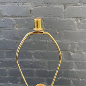 Mid-Century Modern Walnut & Brass Table Lamp, c.1950’s