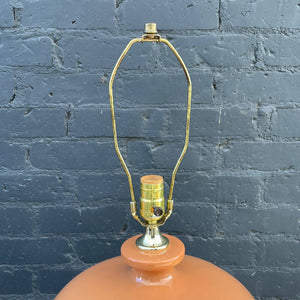 Pair of Mid-Century Modern Ceramic & Brass Table Lamps, c.1970’s