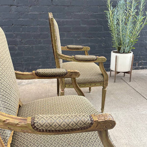 Set of 8 Vintage French Louis XV Sculpted Arm Chairs, c.1960’s