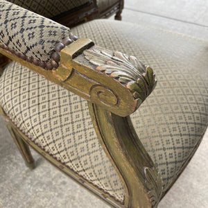 Set of 8 Vintage French Louis XV Sculpted Arm Chairs, c.1960’s