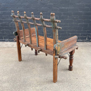 Vintage Outdoor Garden Boho Style Bench, c.1960’s