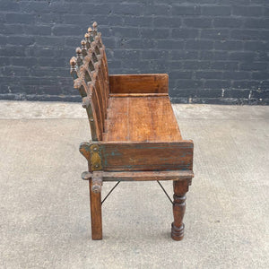 Vintage Outdoor Garden Boho Style Bench, c.1960’s