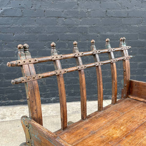 Vintage Outdoor Garden Boho Style Bench, c.1960’s