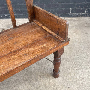 Vintage Outdoor Garden Boho Style Bench, c.1960’s